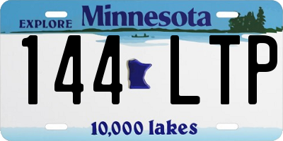 MN license plate 144LTP