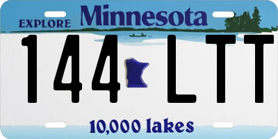MN license plate 144LTT