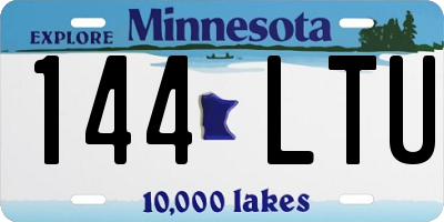 MN license plate 144LTU