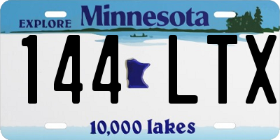 MN license plate 144LTX