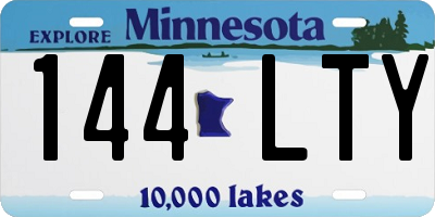 MN license plate 144LTY