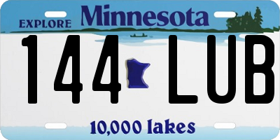 MN license plate 144LUB
