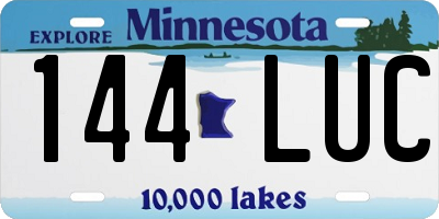 MN license plate 144LUC