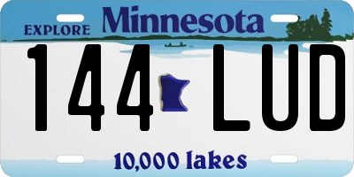 MN license plate 144LUD
