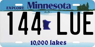 MN license plate 144LUE