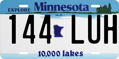 MN license plate 144LUH