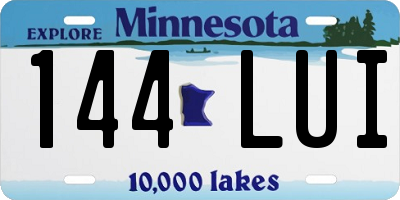 MN license plate 144LUI