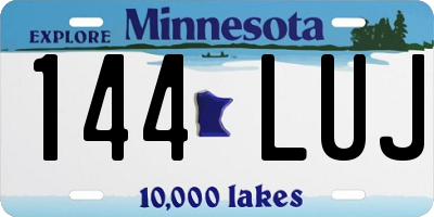 MN license plate 144LUJ