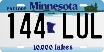 MN license plate 144LUL