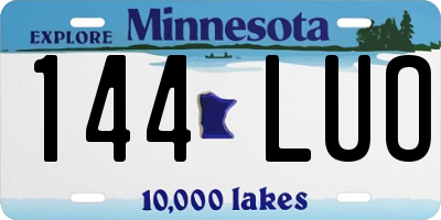 MN license plate 144LUO
