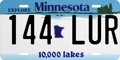 MN license plate 144LUR