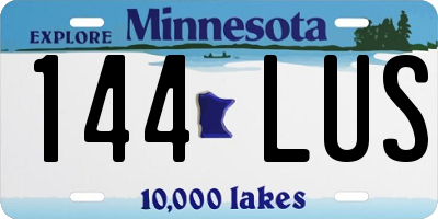 MN license plate 144LUS