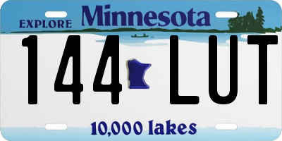 MN license plate 144LUT