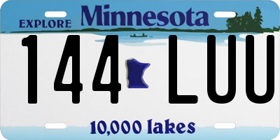 MN license plate 144LUU
