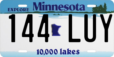 MN license plate 144LUY