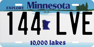 MN license plate 144LVE