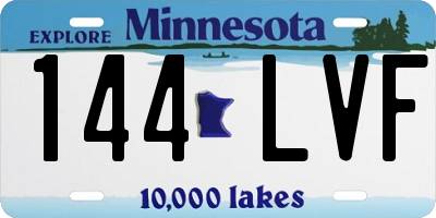 MN license plate 144LVF