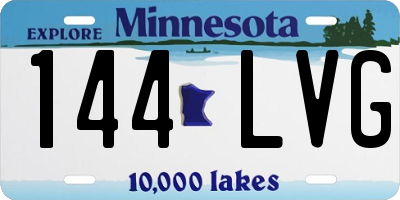 MN license plate 144LVG