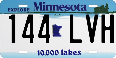 MN license plate 144LVH