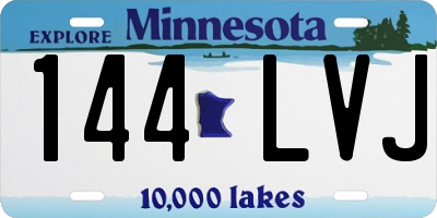 MN license plate 144LVJ