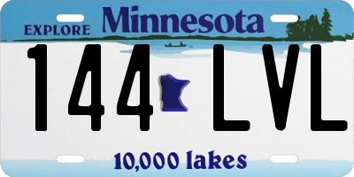 MN license plate 144LVL