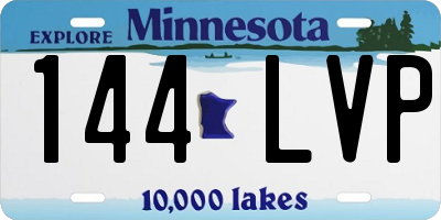 MN license plate 144LVP