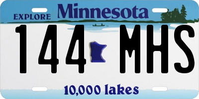 MN license plate 144MHS