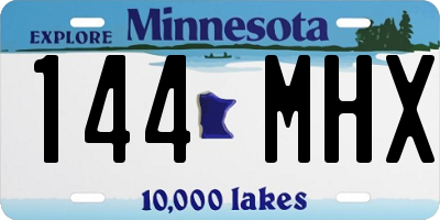 MN license plate 144MHX