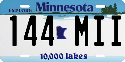 MN license plate 144MII