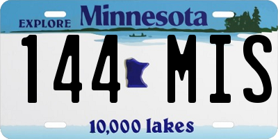 MN license plate 144MIS