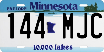 MN license plate 144MJC