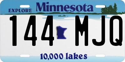 MN license plate 144MJQ