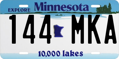 MN license plate 144MKA
