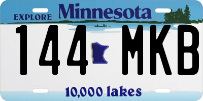 MN license plate 144MKB
