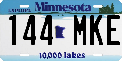 MN license plate 144MKE