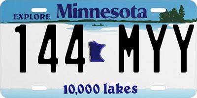 MN license plate 144MYY