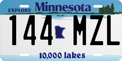 MN license plate 144MZL