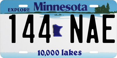 MN license plate 144NAE