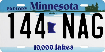 MN license plate 144NAG