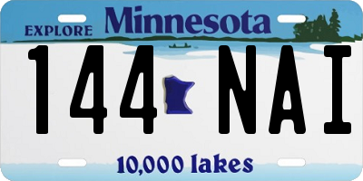 MN license plate 144NAI