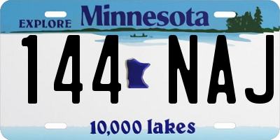 MN license plate 144NAJ