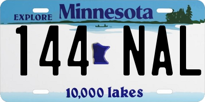 MN license plate 144NAL