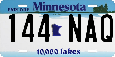 MN license plate 144NAQ