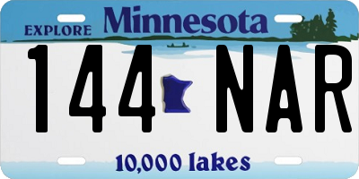 MN license plate 144NAR
