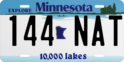 MN license plate 144NAT