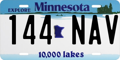 MN license plate 144NAV