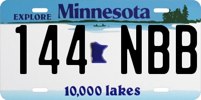 MN license plate 144NBB