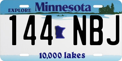 MN license plate 144NBJ