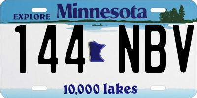 MN license plate 144NBV