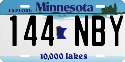 MN license plate 144NBY